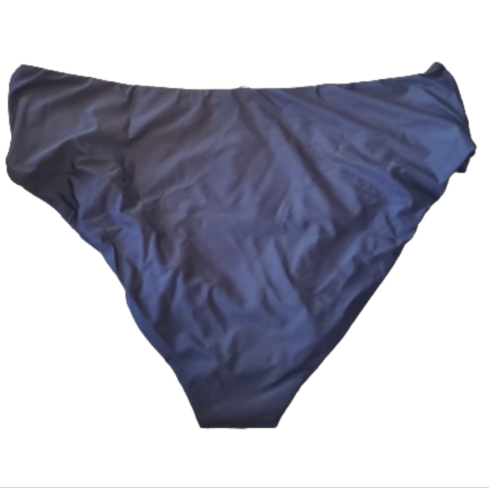 J.Crew plus front tie knot high rise bikini bottoms, 2XL, blue - Picture 5 of 11